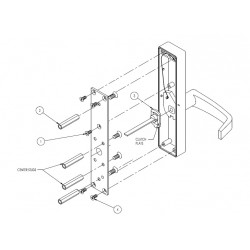 DCI 14-L Lever Trim for 1200 & 1300 Series, Lever Retracts the Latch