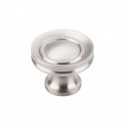 Top Knobs M Asbury Button Faced Knob, 1-1/4" L x 1-1/4" W