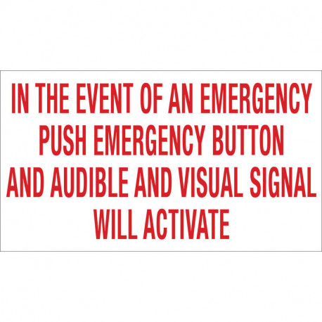 Camden CX-WEC Emergency Call System Optional Signage