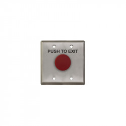 Camden CM-400 Series 1 5/8" Mushroom Push Button With Stainless Steel Double Gang Faceplate