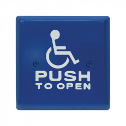 Camden CM-46CB  Blue Aluminium 4 1/2” Square Push Plate