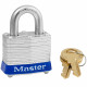 Master Lock 3 Laminated Steel Safety  Padlock (40mm) w/ Colored Bumper