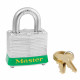 Master Lock 3 Laminated Steel Safety  Padlock (40mm) w/ Colored Bumper