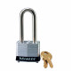 Master Lock 3 Laminated Steel Safety  Padlock (40mm) w/ Colored Bumper