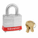 Master Lock 3 Laminated Steel Safety  Padlock (40mm) w/ Colored Bumper