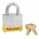 Master Lock 3 Laminated Steel Safety  Padlock (40mm) w/ Colored Bumper