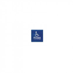 Camden Lazerpoint RF 915Mhz Wireless Switch Kit Blue 4 1/2" Square (Exposed Screws) Push Plate