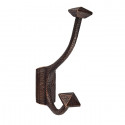 Copper Factory CF129 Solid Cast Copper Robe and Coat Hook w/ Pyramid Motif 6 3/4" H x 3 3/4" Projection