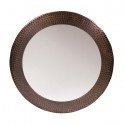 Copper Factory CF139 Solid Hammered Copper Framed Round Mirror 19 1/2" Diameter