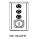 Dortronics 5241 Series Electrical Key Switch on Gang Plate