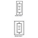 Dortronics 5286 Series Double Gang Push Plate Switch