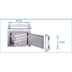 Lund Deluxe Recess-in Wall Cabinet (comes with Two Tag System only)