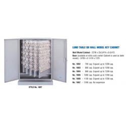 Lund Deluxe Table-Wall Cabinet with Two Tag Key System