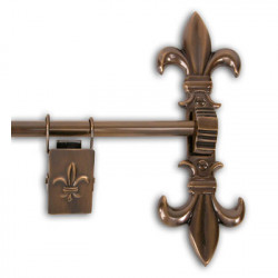 Brass Elegans 33TH Solid Brass Fleur-De-Lis Tapestry Hanger