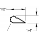 Reese 797 Weatherstrips, Self-Adhesive, 1/2" x 1/4"