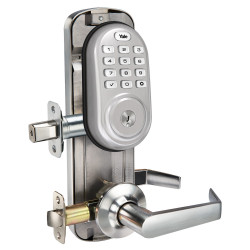 Yale YRC216 Assure Pushbutton Interconnected Lock, Satin Nickel