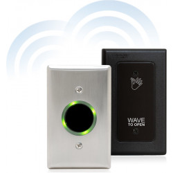 Camden CM-332 Battery Powered Wireless Active Infrared Hands-Free Switch with Stainless Steel Faceplate