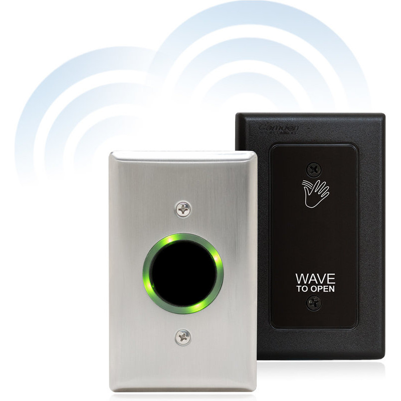 Camden CM-324 Battery Powered Wireless Active Infrared Hands-Free Switch w/ Stainless Steel Faceplate