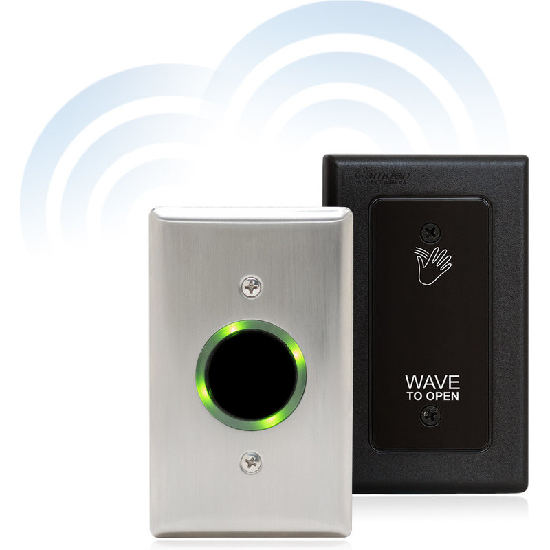 Camden CM-325 Battery Powered Wireless Active Infrared Hands-Free Switch w/ Stainless Steel Faceplate