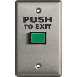 Camden CM-300GPTE/RPTE 'Push To Exit' Rectangular Illuminated Switch Single Gang Faceplate SPDT Momentary