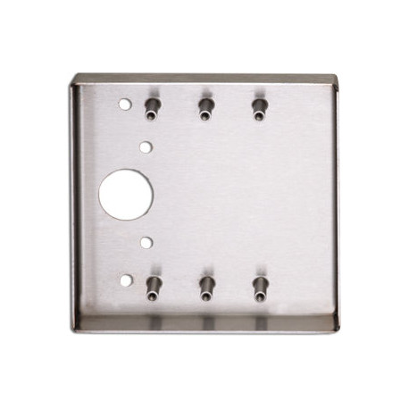 Camden CM-44 Double Gang/Square Mounting Box, Offset Mount (On Jamb), Stainless Steel 4 1/2ā€¯ H x 4 1/2ā€¯ W x 5/8ā€¯ D
