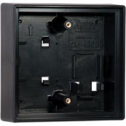 Camden CM-55CBL Double Gang/Square Mounting Box, Flame/impact Resistant Black Polymer (ABS)