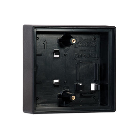 Camden CM-55CBL Double Gang/Square Mounting Box, Flame/impact Resistant Black Polymer (ABS)