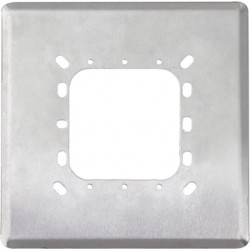 Camden CM-660 Double Gang/Square Mounting Box, 6 1/2" Dress Plate Cover, Heavy Gauge Stainless Steel, For 6" Switches