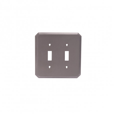 Colonial Bronze 6001-2T  Double Toggle Square Deco Switch Plate