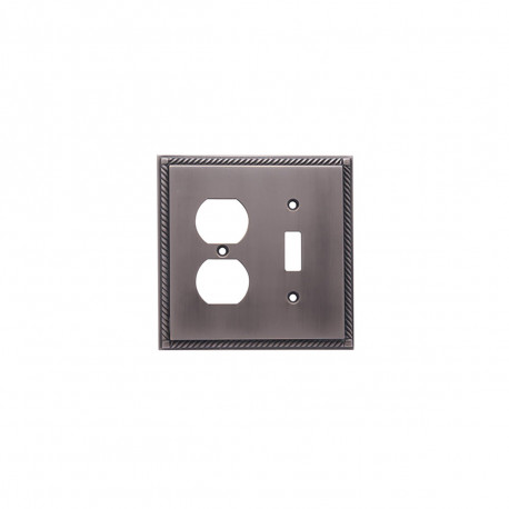 Colonial Bronze 6006-1T1D Single Toggle/Single Duplex Rope Switch Plate
