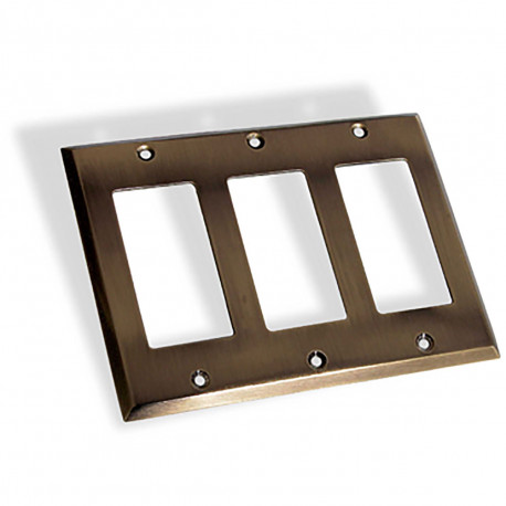 Colonial Bronze 6008-3G Triple GFI Square Bevel Switch Plate