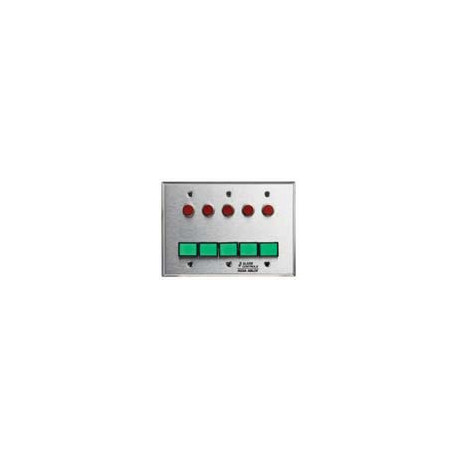 Alarm Controls SLP-5L Three Gang Stainless Steel Wall Plate Monitoring Control Station