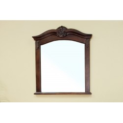 Bellaterra 202016A Solid Wood Frame Mirror - Walnut  - 33.5x2x38.6"