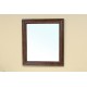 Bellaterra 203045 Solid Wood Frame Mirror - Walnut  - 35.5x1x31.5"