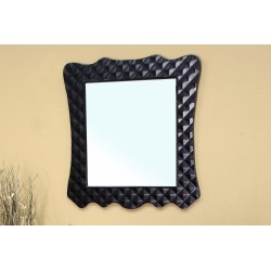 Bellaterra 203057B Solid Wood Frame Mirror - Black  - 31.5x2x34.1"