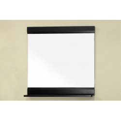 Bellaterra 203110 Solid Wood Frame Mirror - Black  - 31.5x4x32.5"