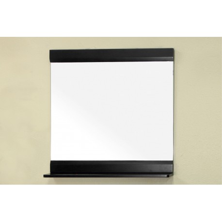 Bellaterra 203110 Solid Wood Frame Mirror - Black  - 31.5x4x32.5"
