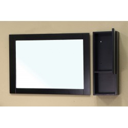 Bellaterra 203129 Mirror Cabinet-Wood-Black-Left Opening   - Mirror:30.5x1x23.6, Cabinet: 8.8x5.5x23.6"