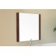Bellaterra 804347 25.6 In Mirror - Wood - Walnut - 25.6x1x26"
