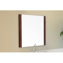 Bellaterra 804347 25.6 In Mirror - Wood - Walnut - 25.6x1x26"