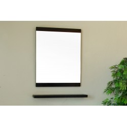 Bellaterra 804353 23.6 In Mirror - Black - Wood - 23.6x1x31.5"