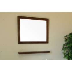 Bellaterra 804357 31.5 In Mirror - Dark Walnut - Wood  - 31.5"