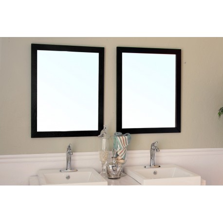 Bellaterra 804375 23.6 In Mirror - Black - Wood  - 23.6"