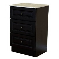 Bellaterra 605523 20 In Marble Top Cabinet - Dark Mahogany - 20x18x33"