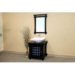 Bellaterra 203012 30 In Single Sink Vanity-Wood-Black   - 30x22x37"