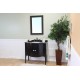 Bellaterra 203037 36.6 In Single Sink Vanity-Wood-Black  - 36.6x22x36"