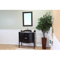 Bellaterra 203037 36.6 In Single Sink Vanity-Wood-Black  - 36.6x22x36"