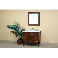 Bellaterra 203045 38.2 In Single Sink Vanity-Wood-Walnut - 38.2x23.6x36"