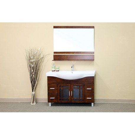 Bellaterra 203138 48 In Single Sink Vanity-Wood-Walnut  - 48x18.9x34.8"