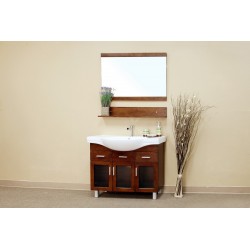 Bellaterra 203139 39.8 In Single Sink Vanity-Wood-Walnut - 39.8x18.5x34.8"